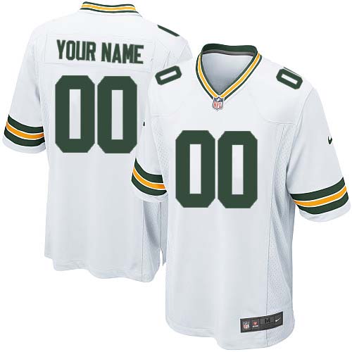 Youth Limited Nike Jersey White Road - Customized NFL Green Bay Packers